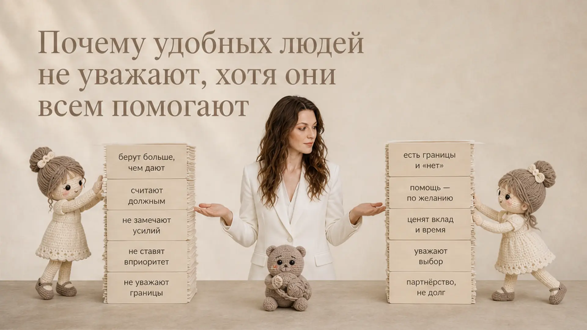 Почему удобных людей не уважают, хотя они всем помогают