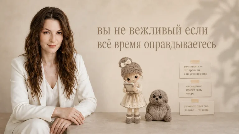 Вы не вежливый, если всё время оправдываетесь