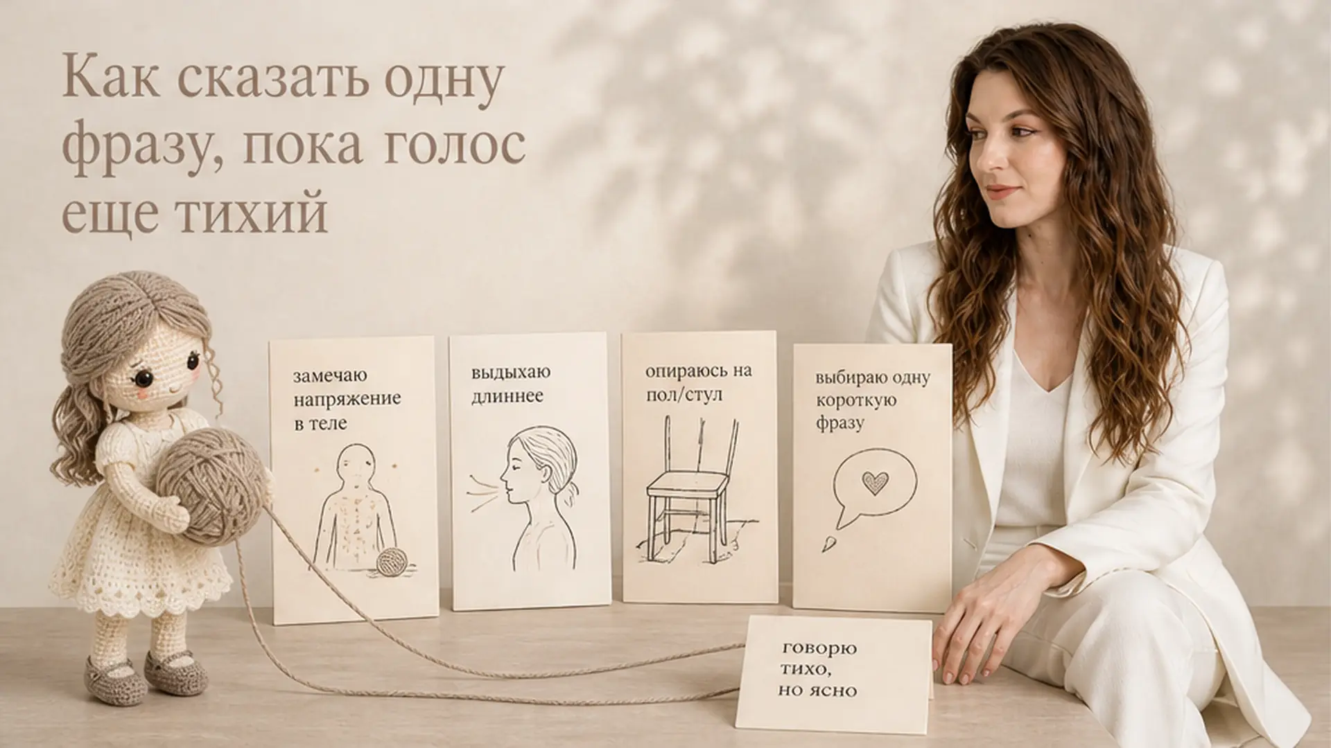 Как сказать одну фразу, пока голос еще тихий